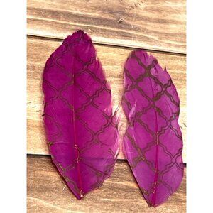ArtMinds Purple / GOLD Stenciled Feathers 3 PACKS 279695 HOLIDAY